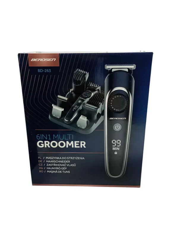 TRYMER GOLARKA MASZYNKA DO WŁOSÓW DO BRODY ZAROSTU DO GOLENIA 6W1 BERDSEN