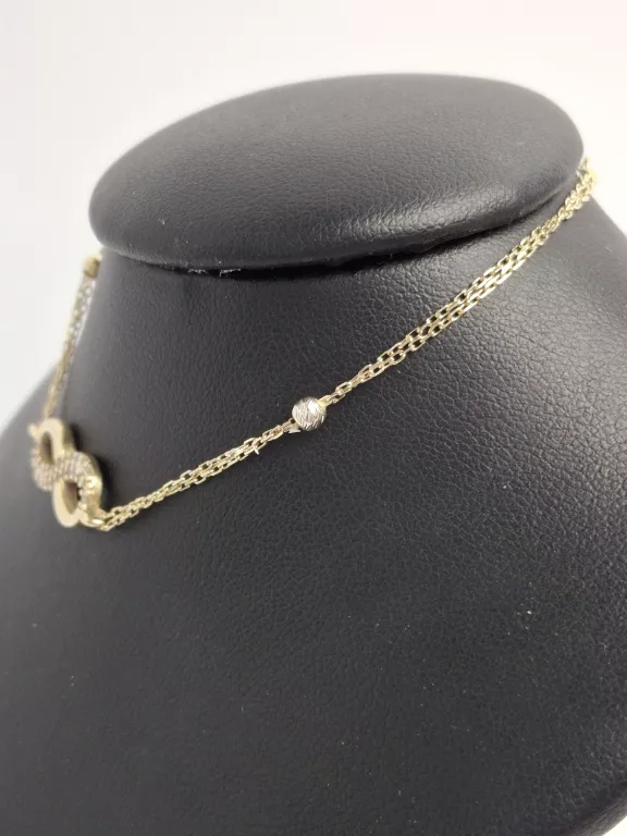 zlota-bransoletka-nieskonczonosc-585-238-g-dl195-cm-stan-11323-2