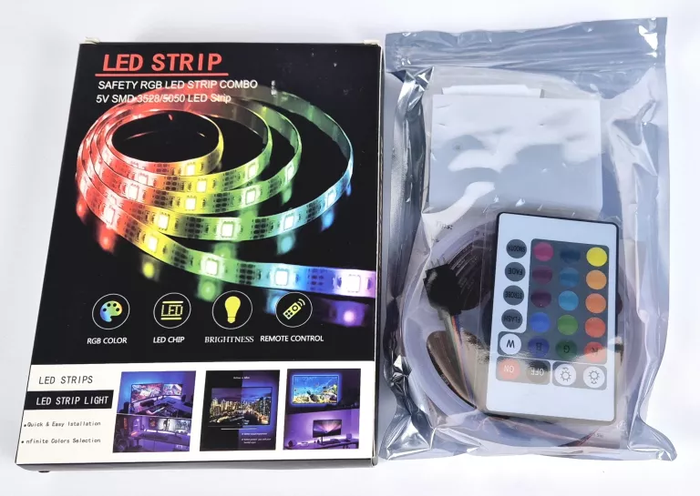 TAŚMA LED NA BATERIE SMD 5050 HIKENRI KOMPLET