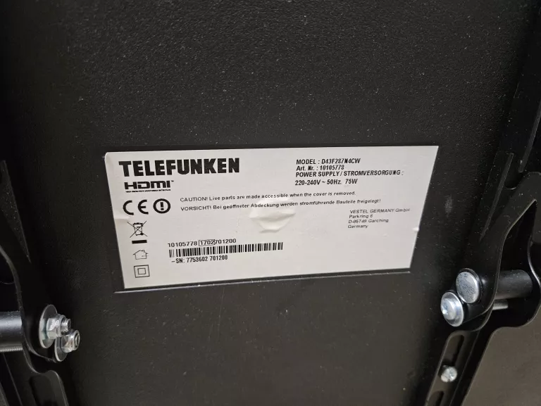 TV TELEFUNKEN 43" D43F287N4CW
