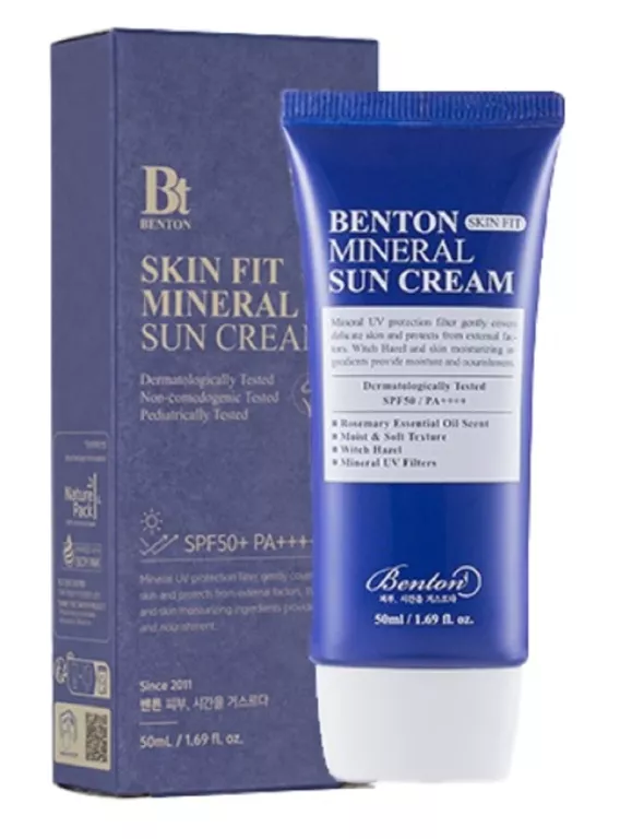 BENTON SKIN FIT MINERAL SUN CREAM MINERALNY KREM OCHRONNY SPF50 50ML