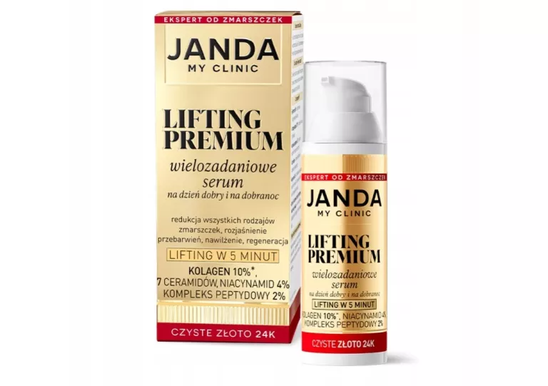 JANDA LIFTING PREMIUM WIELOZADANIOWE SERUM CERAMIDY KOLAGEN PRZEBARWIENIA