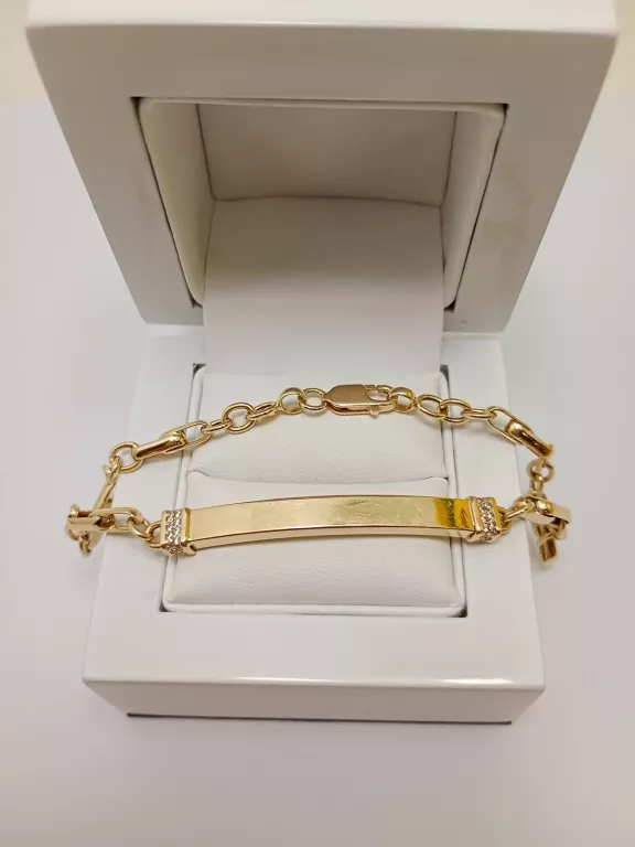 ZŁOTA ELEGANCKA DAMSKA BRANSOLETKA 585/ 5,54 G/ 20 CM