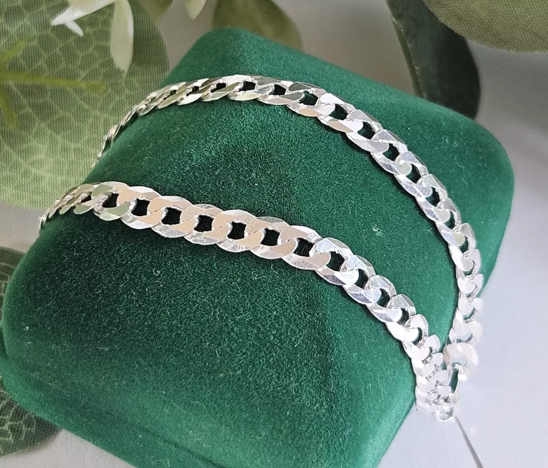 PIĘKNA SREBRNA BRANSOLETKA PANCERKA 5,84 G 925