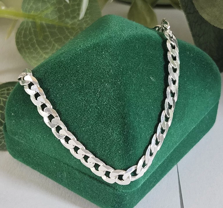 PIĘKNA SREBRNA BRANSOLETKA PANCERKA 5,84 G 925