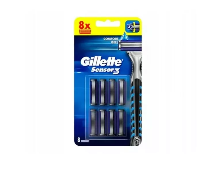 GILLETTE SENSOR3 ORYGINALNE OSTRZA WKŁADY 8 SZTUK