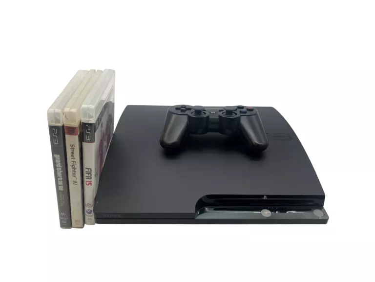 KONSOLA SONY PLAYSTATION 3 SLIM CECH-2004B 250GB + PAD + 3 GRY