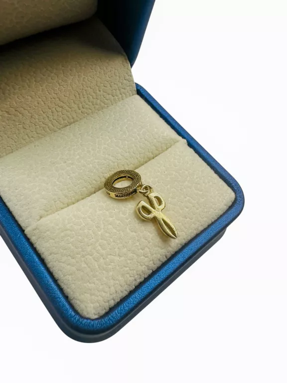 ZŁOTY KORALIK BEADS/CHARMS DO ZAWIESZEK MODUŁOWYCH P585 W1.3G