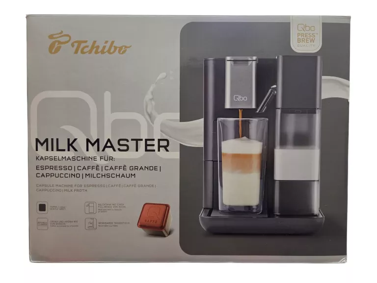 EKSPRES KAPSUŁKOWY TCHIBO QBO MILK MASTER PREMIUM 1350 W SZARY