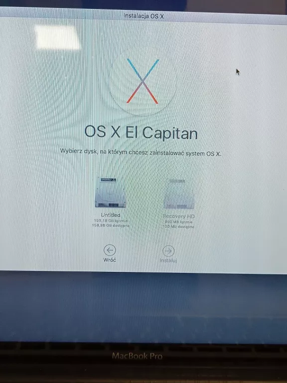 LAPTOP APPLE MACBOOK PRO 5,1 8GB RAM BEZ SYSTEMU EL CAPITAN BŁĄD 403