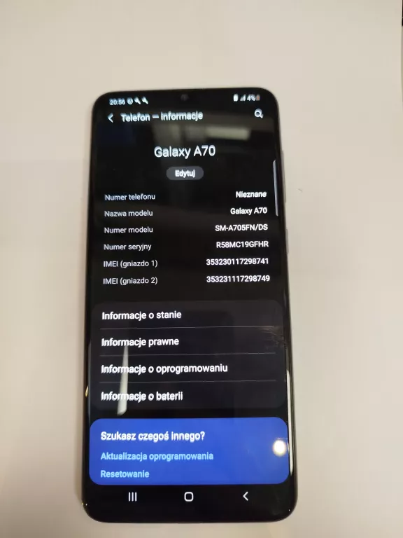 SAMSUNG GALAXY A 70 6GB/128GB/USZKODOZNE GNIAZDO ŁADOWANIA