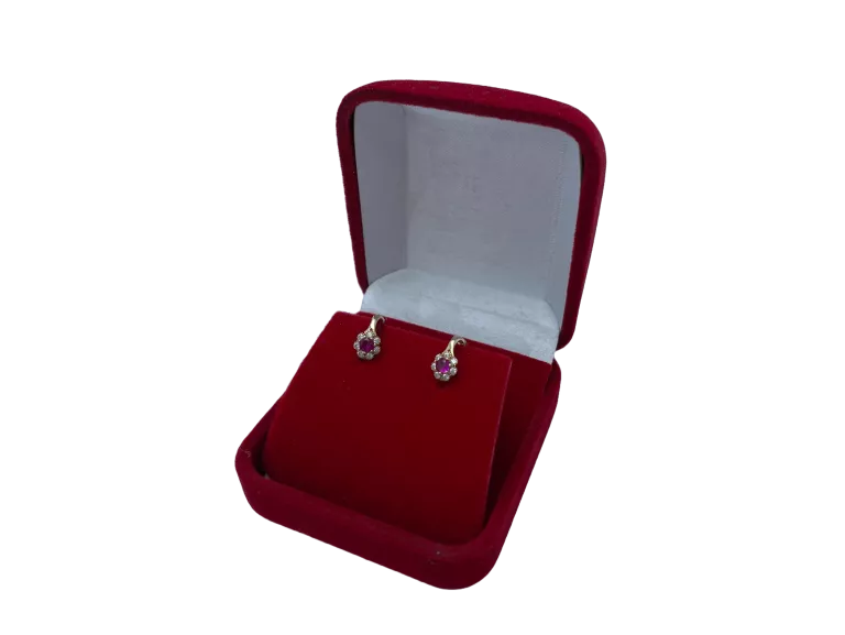 ZŁOTE KOLCZYKI CYRKONIE 585 0,93G