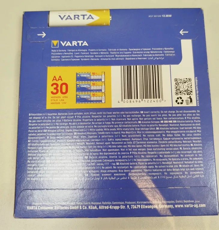 VARTA BATERIE AA 30SZT
