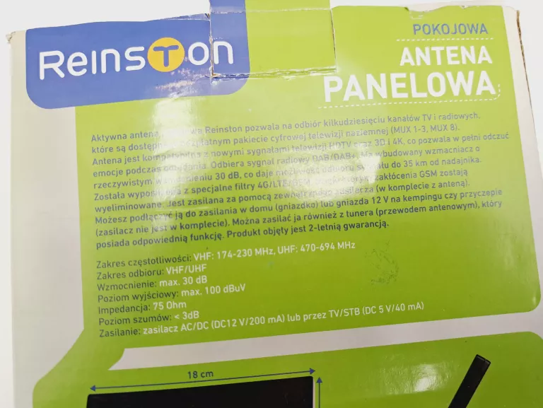 ANTENA WEWNĘTRZNA AKTYWNA REINSTON EAN001