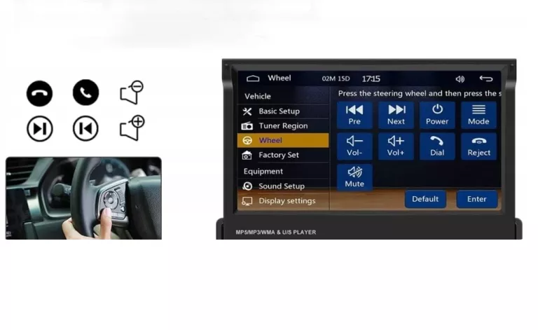 RADIO HIKITY SINGLE DIN WIRELESS CARPLAY CAR STEREO Z 7-CALOWYM EKRANEM