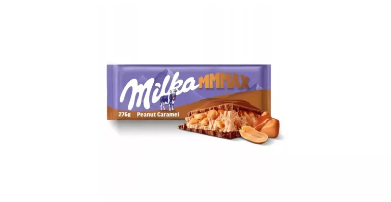 CZEKOLADA MILKA PEANUT CARAMEL 276G DUŻA XXL MLECZNA Z ORZECHAMI I KARMELE