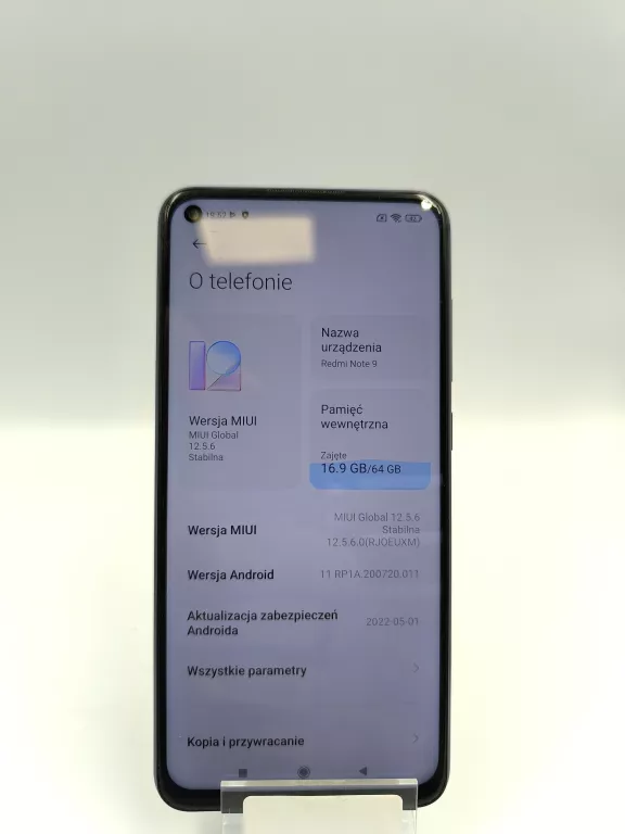 TELEFON REDMI NOTE 9 3/64 GB NIEBIESKI