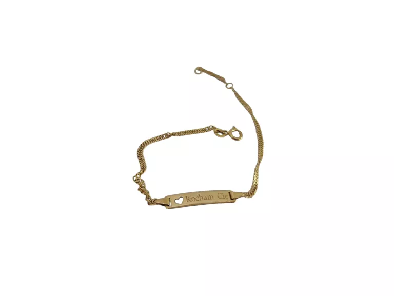 PIĘKNA ZŁOTA BRANSOLETKA 2,57G 333 20CM