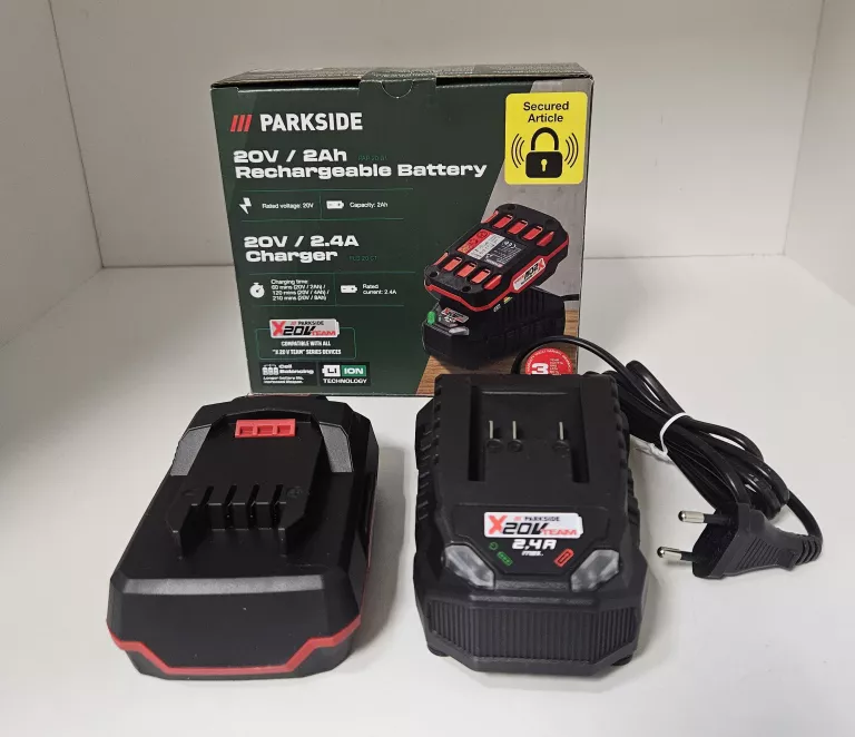 ZESTAW AKUMULATOR LI-ION PARKSIDE 20 V 2 AH + ŁADOWARKA