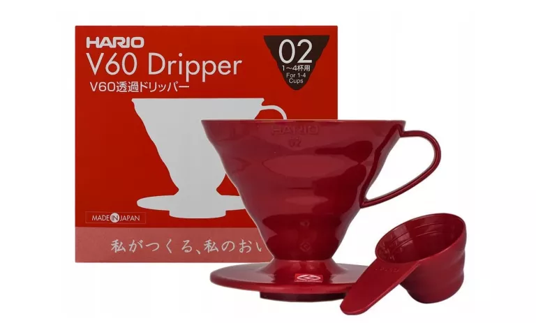 HARIO DRIP ZAPARZACZ PLASTIKOWY CZERWONY V60-02