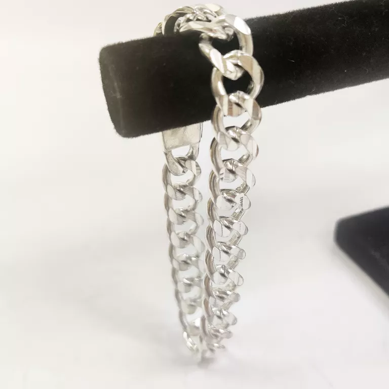 MAJESTATYCZNA SREBRNA BRANSOLETA 925 - 27,24G / 19CM