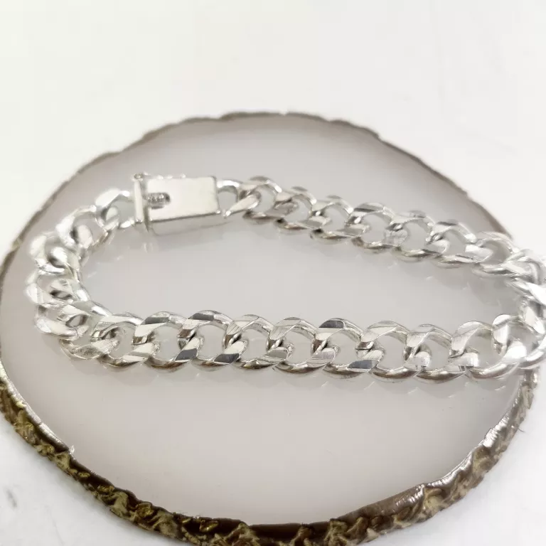MAJESTATYCZNA SREBRNA BRANSOLETA 925 - 27,24G / 19CM