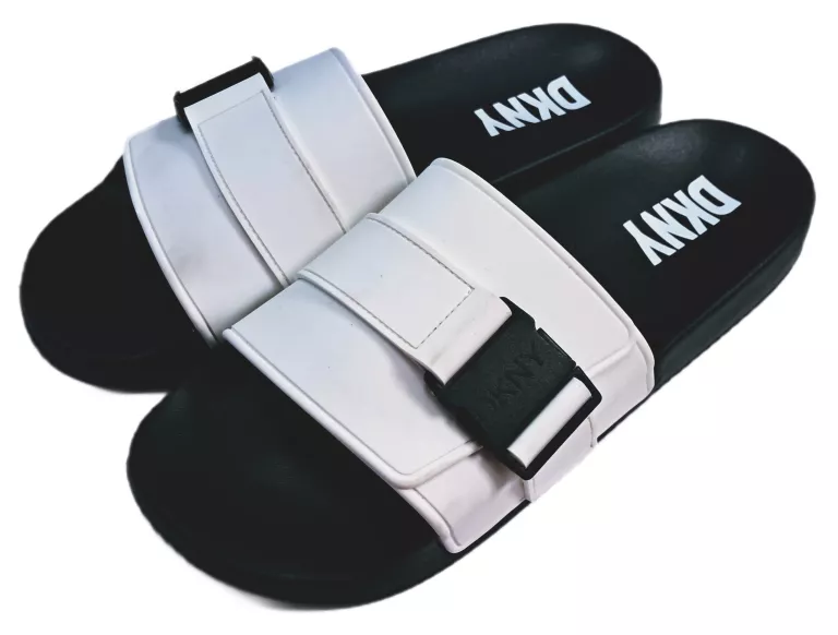 BUTY R.41 DKNY KLAPKI CZARNO-BIAŁE