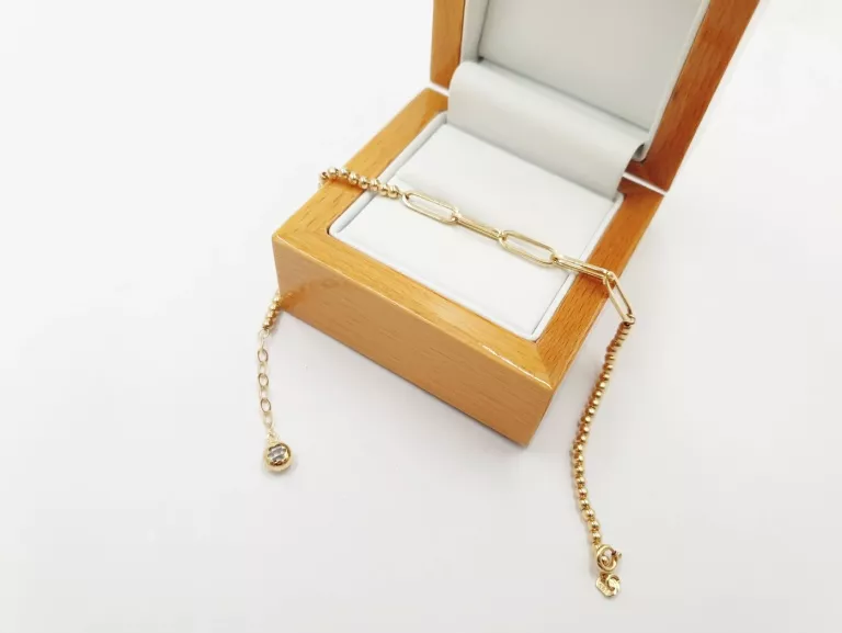 ZŁOTA  BRANSOLETKA 21 CM 3,68 G [585]