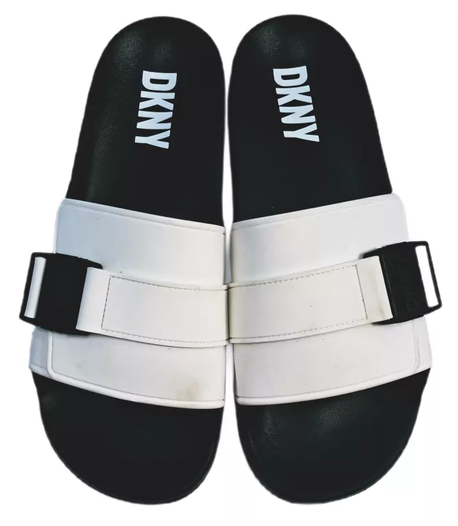 BUTY R.41 DKNY KLAPKI CZARNO-BIAŁE