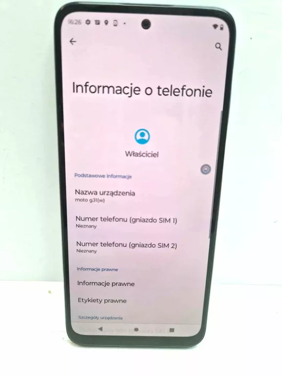 SMARTFON MOTOROLA MOTO G31 4 GB / 64 GB 4G (LTE) SZARY