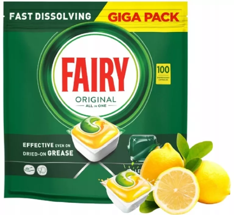 FAIRY KAPSUŁKI DO ZMYWARKI ALL IN ONE 100 SZT. LEMON MEGA PACK