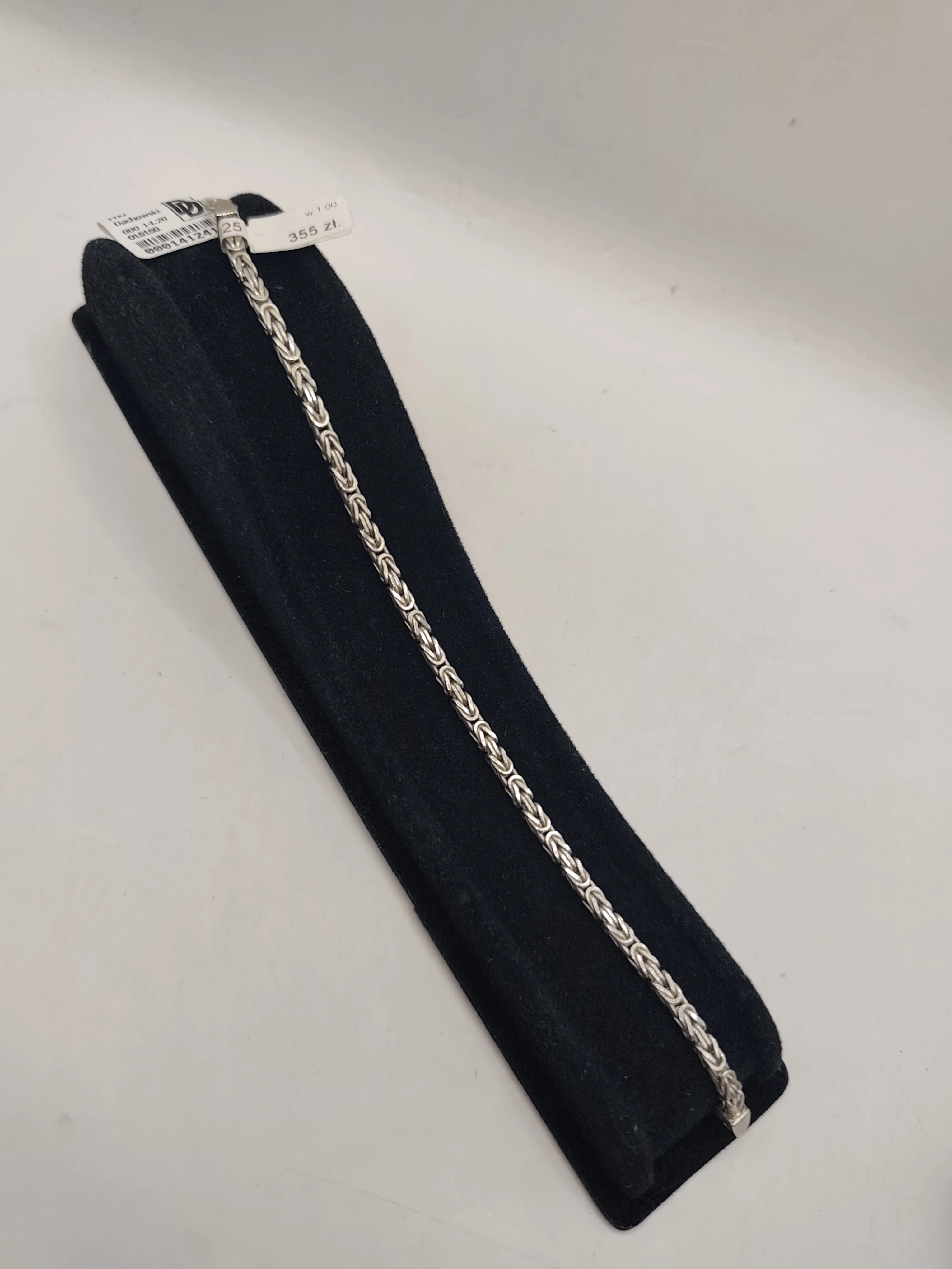 srebrna-bransoletka-splot-krolewski-142-g-dl-22-cm-metka-niedurnego-4301-ruda-slaska