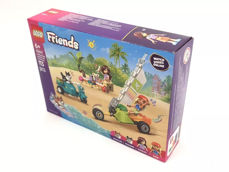 LEGO FRIENDS PRZYGODA Z SURFUJĄCYMI PSAMI I SKUTEREM 113 ELEM 6+ - 42641
