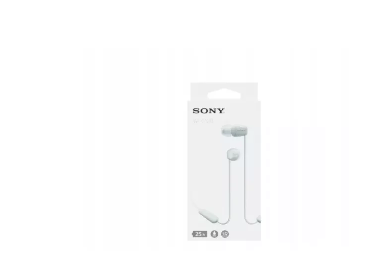 SŁUCHAWKI BEZPRZEWODOWE Z PAŁĄKIEM SONY WI-C100W BIAŁE