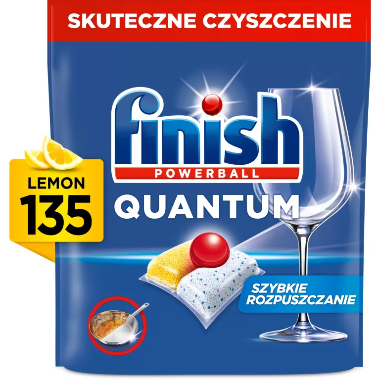 FINISH KAPSUŁKI DO ZMYWARKI QUANTUM ALL-IN-1 LEMON 135SZT DO NACZYŃ