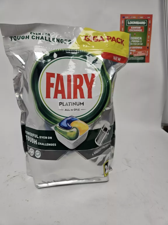 FAIRY PLATINUM ALL IN ONE KAPSUŁKI DO ZMYWARKI CYTRYNA 81 SZT.