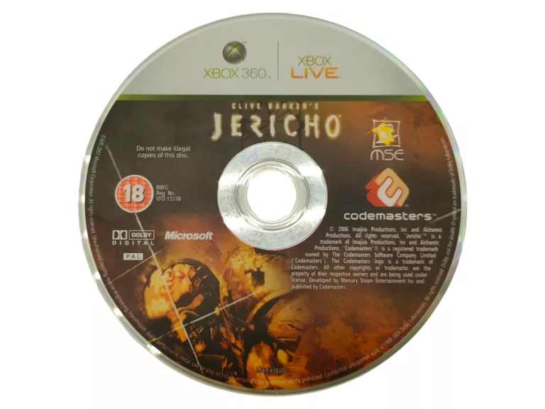 GRA CLIVE BARKER'S JERICHO MICROSOFT XBOX 360 (ENG)