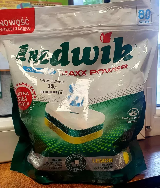 TABLETKI DO ZMYWARKI LUDWIK MAXXPOWER 80 SZT LEMON