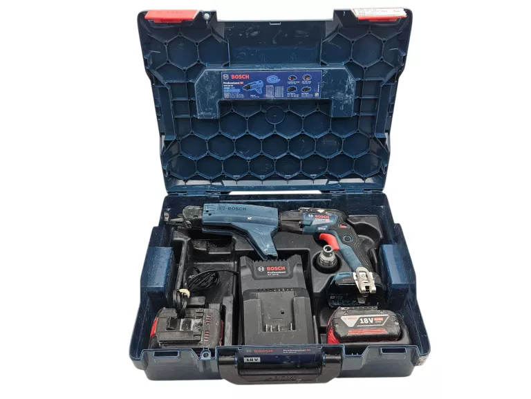 WKRĘTARKA BOSCH GTB 185-LI + PODAJNIK GMA 55 BOSCH 2X AKU. 4AH + ŁADOWARKA