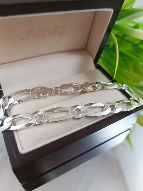 PIĘKNA SREBRNA BRANSOLETKA FIGARO 14,18 G 925