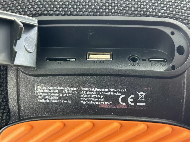 GŁOŚNIK FOREVER FG-BB-01 KARTON KABEL