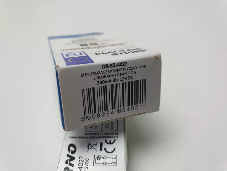 ELEKTROZACZEP SYMETRYCZNY MINI NISKOPRĄDOWY PAMIĘĆ BLOKADA ORNO OR-EZ-4027
