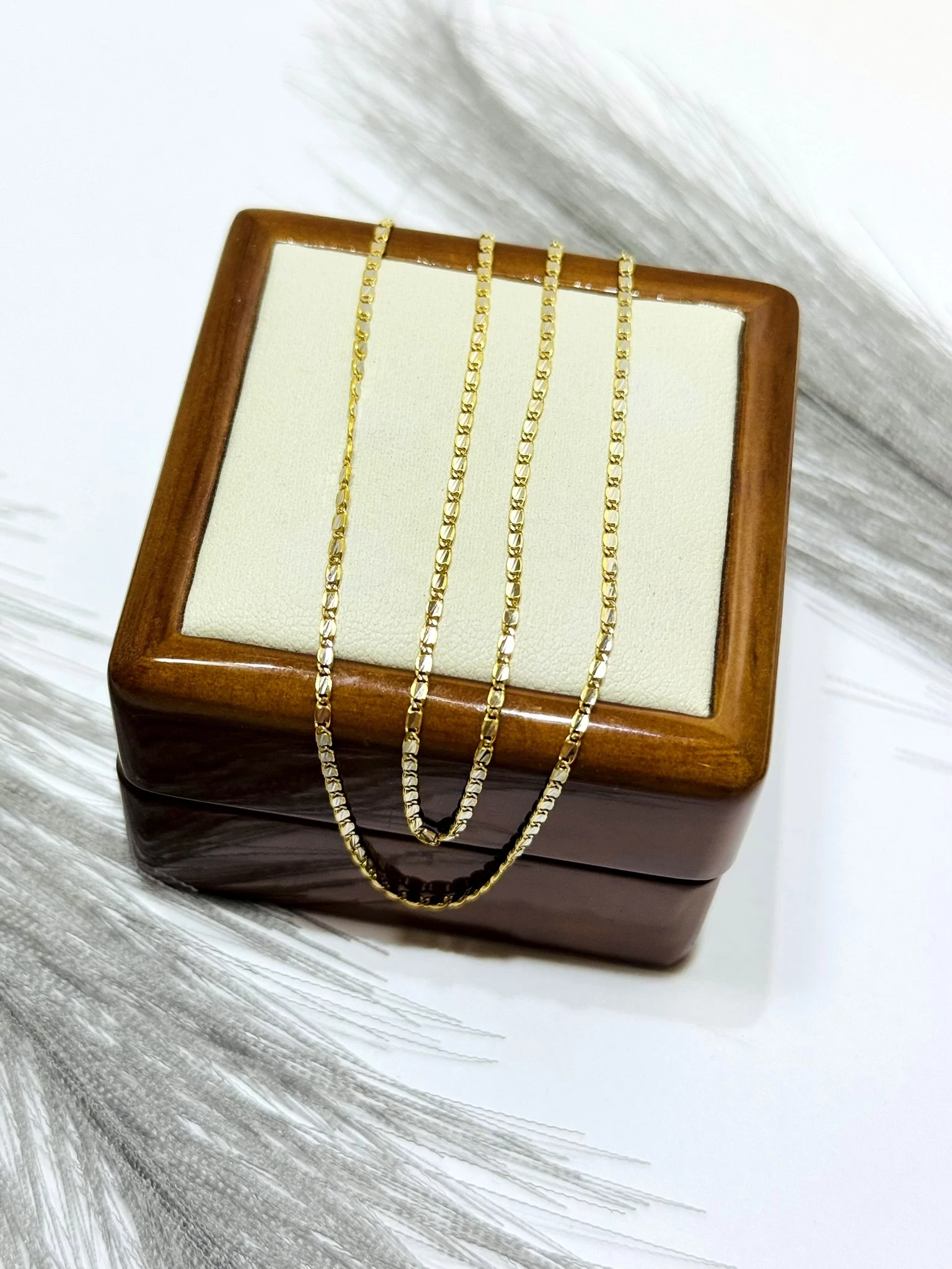 zloty-lancuszek-pr585-45cm-ciekawy-splot-delikatny-stan-11323-2