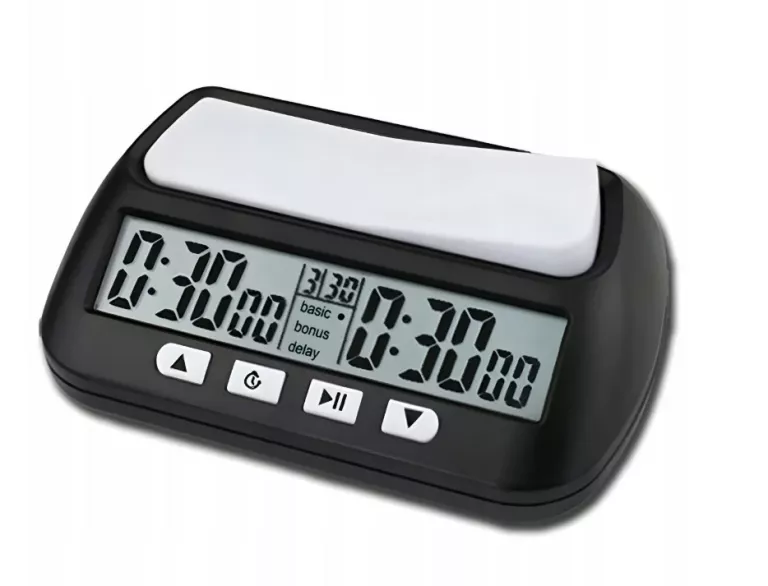 ZEGAR SZACHOWY ELEKTRONICZNY TIMER PROFESJONALNY CZARNY SZACHY TURNIEJOWY