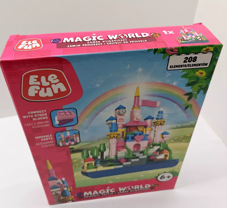 ELEFUN KLOCKI 208 ELEMENTÓW ZAMEK KSIĘŻNICZKI