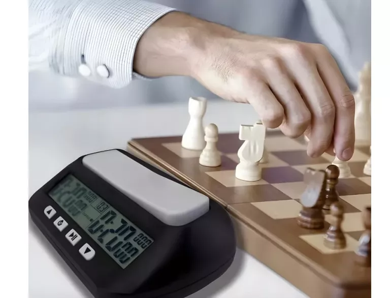ZEGAR SZACHOWY ELEKTRONICZNY TIMER PROFESJONALNY CZARNY SZACHY TURNIEJOWY