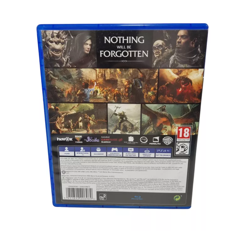 ŚRÓDZIEMIE: CIEŃ WOJNY SHADOW OF WAR PS4 PL