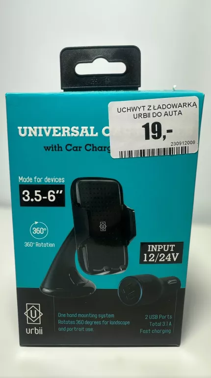 UCHWYT Z ŁADOWARKĄ URBII DO AUTA