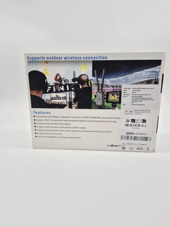 BEZPRZEWODOWY NADAJNIK I ODBIORNIK HDMI DO TRANSMISJI WIDEO