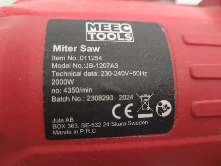 PIŁA UKOŚNICA MEEC TOOLS MODEL MITER SAW JS-1207A3 (011254) 2000W